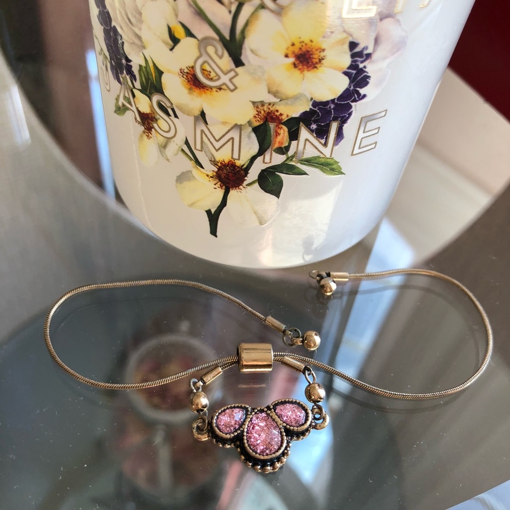Pretty Gold & Pink Bracelet